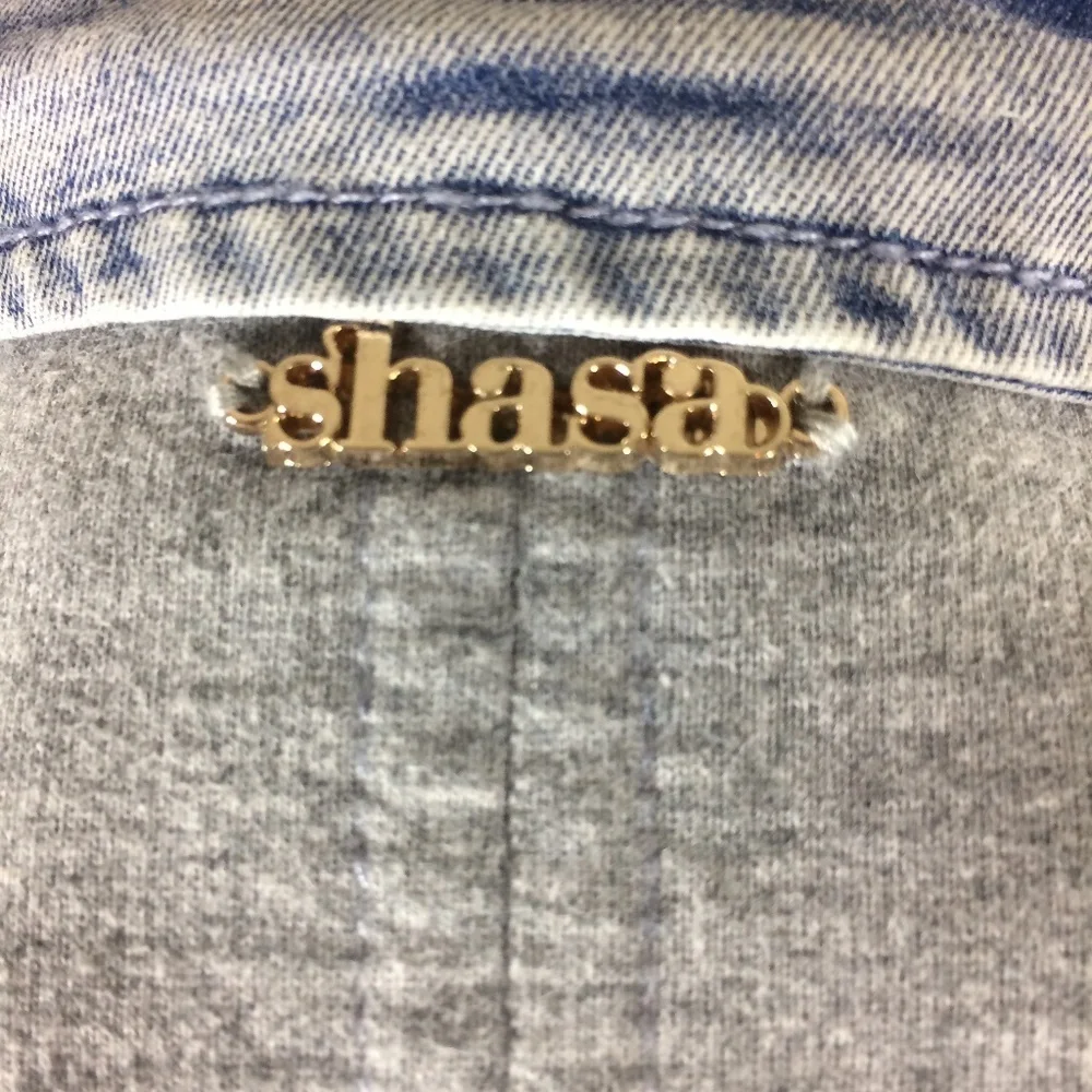 Shasa Acid Wash Denim Jacket Size Medium Lagenlook - Picture 6 of 8